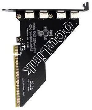 WRIARICH 4 Port PCIe 4.0 X16 to Oculink Adapter,SFF-8611/8612 to PCI Express Expansion Card Adapter with 12cm Slot Bracket WRIARICH 4 Port PCIe 4.0 X16 to Oculink Adapter,SFF-8611/8612 to PCI Express Expansion Card Adapter with 12cm Slot Bracket