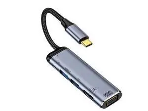 WRIARICH USB-C Type C to HDMI VGA Dual USB 3.0 HUB Converter HDTV Multiport Adapter 4K 60hz 1080p with Female PD 100W Power Port WRIARICH USB-C Type C to HDMI VGA Dual USB 3.0 HUB Converter HDTV Multiport Adapter 4K 60hz 1080p with Female PD 100W Power Port