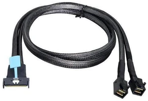 WRIARICH PCIe Gen5 MCIO 8X 8i to Dual Mini SAS HD SFF-8643 Server Cable, 32G High-Speed Copper Wire Harness (0.5M/19.68in) WRIARICH PCIe Gen5 MCIO 8X 8i to Dual Mini SAS HD SFF-8643 Server Cable, 32G High-Speed Copper Wire Harness (0.5M/19.68in)