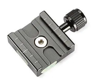 WRIARICH Aluminium 50mm Quick Release Plate QR Clamp 3/8-inch with 1/4-inch Adapter and Built-in Bubble Level WRIARICH Aluminium 50mm Quick Release Plate QR Clamp 3/8-inch with 1/4-inch Adapter and Built-in Bubble Level