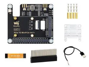 WRIARICH PCIe to MiniPCIe Adapter for Raspberry Pi 5Compatible with Various MiniPCIe Wireless NIC and AI Modules,Supports USB Bluetooth Connection WRIARICH PCIe to MiniPCIe Adapter for Raspberry Pi 5Compatible with Various MiniPCIe Wireless NIC and AI Modules,Supports USB Bluetooth Connection
