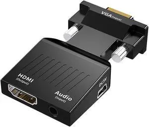 WRIARICH VGA to HDMI Adapter Converter with Audio AUX Cable 1080P 60Hz Resolution with Audio Support for Computer PC Laptop Monitor Beamer HDTV UVM WRIARICH VGA to HDMI Adapter Converter with Audio AUX Cable 1080P 60Hz Resolution with Audio Support for Computer PC Laptop Monitor Beamer HDTV UVM