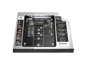 WRIARICH MSATA NGFF B/M-Key SSD to Slimline SATA 13Pin Caddy Case for 9.5mm Universal Laptop CD/DVD-ROM Optical Bay WRIARICH MSATA NGFF B/M-Key SSD to Slimline SATA 13Pin Caddy Case for 9.5mm Universal Laptop CD/DVD-ROM Optical Bay