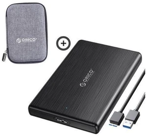 WRIARICH 2.5 Hard Drive Enclosure for 2.5" SATA HDD/SSD 2189U3 and Hard Drive Case Storage Bag PHD-25-GY WRIARICH 2.5 Hard Drive Enclosure for 2.5" SATA HDD/SSD 2189U3 and Hard Drive Case Storage Bag PHD-25-GY