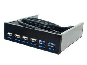 WRIARICH 6 Port UB 3.0 + UB2.0 5.25 Inch Floppy Bay Front Panel With Power Adapter UB 3.0 Hub pilitter 2Port ub3.0 4Port ub2.0 WRIARICH 6 Port UB 3.0 + UB2.0 5.25 Inch Floppy Bay Front Panel With Power Adapter UB 3.0 Hub pilitter 2Port ub3.0 4Port ub2.0