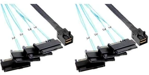 WRIARICH ADCAUDX Mini-SAS to SAS-Cable: 0.5M SFF-8643 to SAS SFF-8643 to SFF-8482 Connector 4X SFF-8482 with SATA Power Adapter Cable (1.6FT) (Pack of 2) WRIARICH ADCAUDX Mini-SAS to SAS-Cable: 0.5M SFF-8643 to SAS SFF-8643 to SFF-8482 Connector 4X SFF-8482 with SATA Power Adapter Cable (1.6FT) (Pack of 2)