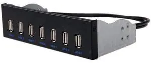 WRIARICH 7 Port USB 2.0 5.25" Internal CD-ROM Bay Front Panel USB Hub,7 x USB 2.0 Type A Female to Motherboard USB 10 pin Hub Splitter Adapter w/ 5.25 inch Metal Bracket WRIARICH 7 Port USB 2.0 5.25" Internal CD-ROM Bay Front Panel USB Hub,7 x USB 2.0 Type A Female to Motherboard USB 10 pin Hub Splitter Adapter w/ 5.25 inch Metal Bracket