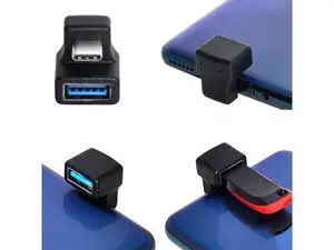 WRIARICH 180 Degree Up & Down Angled Type-C USB-C OTG to USB 5.0 Female Extension Adapter for Cell Phone & Tablet WRIARICH 180 Degree Up & Down Angled Type-C USB-C OTG to USB 5.0 Female Extension Adapter for Cell Phone & Tablet