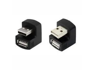 WRIARICH 1 Set Up & Down Angled USB 2.0 Adapter A Male to Female Extension 180 Degree Black WRIARICH 1 Set Up & Down Angled USB 2.0 Adapter A Male to Female Extension 180 Degree Black