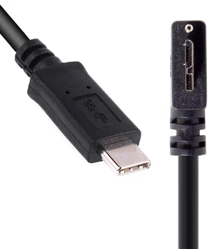 Vszerda Cable 5Gbps USB-C Type-C Host to Micro USB3.0 Screw Mount 90 Degree Right Angled for Industrial Camera Storage Vszerda Cable 5Gbps USB-C Type-C Host to Micro USB3.0 Screw Mount 90 Degree Right Angled for Industrial Camera Storage