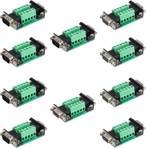 WRIARICH 10pcs DB9 Male to Female Terminal Breakout Board, RS232 D-SUB Serial to 9pin Port Terminal Block Gender Changer Connector WRIARICH 10pcs DB9 Male to Female Terminal Breakout Board, RS232 D-SUB Serial to 9pin Port Terminal Block Gender Changer Connector