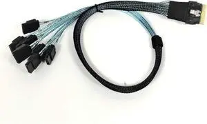 WRIARICH MSlimSAS 8i (SFF-8654) Straight, 8X SATA Cable is Designed to Connect high-Performance SAS or SATA Hard Drives, Solid-State Drives (SSDs) WRIARICH MSlimSAS 8i (SFF-8654) Straight, 8X SATA Cable is Designed to Connect high-Performance SAS or SATA Hard Drives, Solid-State Drives (SSDs)
