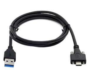 WRIARICH USB 3.1 Type-C Dual Screw Locking to Standard USB3.0 Data Cable 2m Panel Mount Type UC-048-2.0M WRIARICH USB 3.1 Type-C Dual Screw Locking to Standard USB3.0 Data Cable 2m Panel Mount Type UC-048-2.0M
