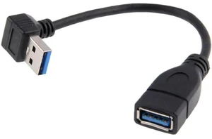 WRIARICH Down Angled USB 3.0 Type-A Male to USB 3.0 Type-A Female Extension Cable 20cm 5Gbps 90 Degree U3-036-DN WRIARICH Down Angled USB 3.0 Type-A Male to USB 3.0 Type-A Female Extension Cable 20cm 5Gbps 90 Degree U3-036-DN