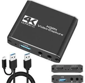 WRIARICH Capture Card, HDMI Audio Video Capture Card, 1080P 60FPS Video Recorder Capture Device Converter with Mic Input & Audio Output and 4K HD Loop-Out Work with Nintendo Switch/PS4/DSLR/OBS WRIARICH Capture Card, HDMI Audio Video Capture Card, 1080P 60FPS Video Recorder Capture Device Converter with Mic Input & Audio Output and 4K HD Loop-Out Work with Nintendo Switch/PS4/DSLR/OBS
