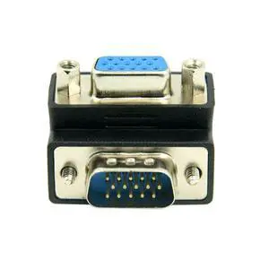 WRIARICH 270 Degree Right Angled VGA SVGA 15pin Male to Female Extension Adapter WRIARICH 270 Degree Right Angled VGA SVGA 15pin Male to Female Extension Adapter