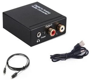 WRIARICH Digital-to-analog audio converter, Coaxial digital optical fiber to analog audio left and right channel converter WRIARICH Digital-to-analog audio converter, Coaxial digital optical fiber to analog audio left and right channel converter