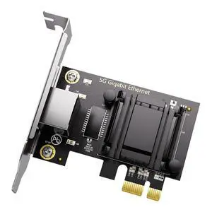 5Gb PCIe NIC, 5G/2.5G/1G/100Mbps auto-Negotiation, 5 Gigabit Network Card with Realtek RTL8126 Chip, Single RJ45 Port, PCI Express X1, Ethernet Card with Low Profile for Windows/Windows Server/Linux 5Gb PCIe NIC, 5G/2.5G/1G/100Mbps auto-Negotiation, 5 Gigabit Network Card with Realtek RTL8126 Chip, Single RJ45 Port, PCI Express X1, Ethernet Card with Low Profile for Windows/Windows Server/Linux