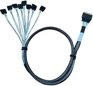 WRIARICH X8 to 8*,- 74P to 8* 7P, SlimSAS Host/RAID to SATA Target HD, 85CM Cable WRIARICH X8 to 8*,- 74P to 8* 7P, SlimSAS Host/RAID to SATA Target HD, 85CM Cable
