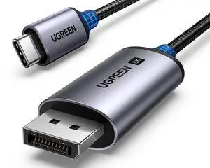USB C to DisplayPort 1.4 Cable 8K@60Hz 4K@240Hz Unidirectional Thunderbolt 4/3 to DisplayPort Cord USB C to DP 32.4Gbps Compatible iPhone 17, MacBook Pro/Air, iPad, Mac Mini, Galaxy, XPS, 6.6FT USB C to DisplayPort 1.4 Cable 8K@60Hz 4K@240Hz Unidirectional Thunderbolt 4/3 to DisplayPort Cord USB C to DP 32.4Gbps Compatible iPhone 17, MacBook Pro/Air, iPad, Mac Mini, Galaxy, XPS, 6.6FT