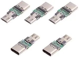 WRIARICH 5pcs/lot Micro USB 2.0 5Pin Adapter Male Connector to USB Type-C Female Power Data PCBA Adapter for Tablet Phone Laptop WRIARICH 5pcs/lot Micro USB 2.0 5Pin Adapter Male Connector to USB Type-C Female Power Data PCBA Adapter for Tablet Phone Laptop