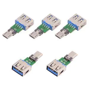 WRIARICH 5pcs/lot Micro USB 2.0 5Pin Adapter Male Connector to USB Type-A Female OTG Data PCBA Adapter for Tablet Phone WRIARICH 5pcs/lot Micro USB 2.0 5Pin Adapter Male Connector to USB Type-A Female OTG Data PCBA Adapter for Tablet Phone
