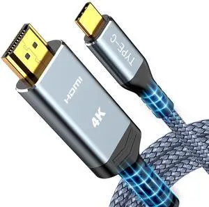 WRIARICH USB C to HDMI Cable 6FT(4K@60Hz), High Speed Type C to HDMI 2.0 Braided Cord, Thunderbolt 3/4/5 Compatible with iPhone 16/15 Series, MacBook Pro/Air, iPad, Surface, Galaxy, XPS WRIARICH USB C to HDMI Cable 6FT(4K@60Hz), High Speed Type C to HDMI 2.0 Braided Cord, Thunderbolt 3/4/5 Compatible with iPhone 16/15 Series, MacBook Pro/Air, iPad, Surface, Galaxy, XPS