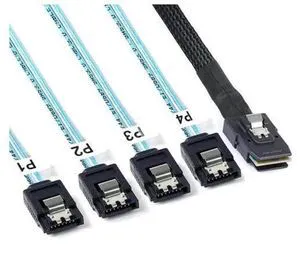WRIARICH MiniSAS SFF8087 to 4 SATA Cable, Mini SAS 4i SFF8087 36Pin to 4 SATA 7Pin Internal Server Breakout Cable WRIARICH MiniSAS SFF8087 to 4 SATA Cable, Mini SAS 4i SFF8087 36Pin to 4 SATA 7Pin Internal Server Breakout Cable