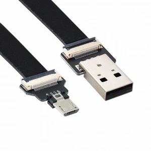 WRIARICH USB 2.0 Type-A Male to Micro USB 5Pin Male Data Flat Slim FPC Cable for FPV Disk Phone WRIARICH USB 2.0 Type-A Male to Micro USB 5Pin Male Data Flat Slim FPC Cable for FPV Disk Phone