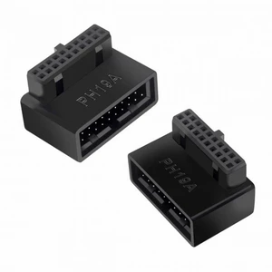 WRIARICH 1Set USB 3.0 20pin Male to Female Extension Adapter Up Down Angled 90 Degree Overmold WRIARICH 1Set USB 3.0 20pin Male to Female Extension Adapter Up Down Angled 90 Degree Overmold