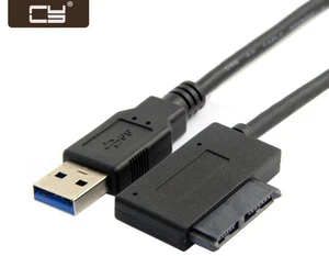 WRIARICH USB 3.0 to 7+6 13pin Slimline Sata Adapter Cable for Laptop Cd DVD Rom Optical Drive WRIARICH USB 3.0 to 7+6 13pin Slimline Sata Adapter Cable for Laptop Cd DVD Rom Optical Drive