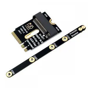 WRIARICH 2230 NGFF A+E-Key Male to NVME M-key Female Extension PCI-E 4.0 Adapter with Bracket for Laptop Mainboard SSD 2280 WRIARICH 2230 NGFF A+E-Key Male to NVME M-key Female Extension PCI-E 4.0 Adapter with Bracket for Laptop Mainboard SSD 2280