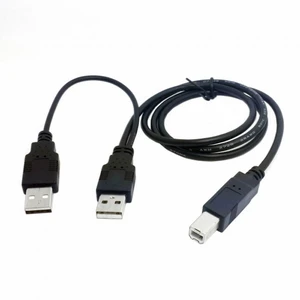 WRIARICH Dual USB 2.0 Male to Standard B Male Y Cable 80cm for Printer Scanner External Hard Disk Drive WRIARICH Dual USB 2.0 Male to Standard B Male Y Cable 80cm for Printer Scanner External Hard Disk Drive