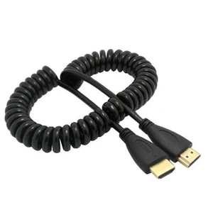 WRIARICH HD-111-BK Black HDMI Male to HDMI Male Stretch Spring Cable for HDTV DVB DVD PC 1080p 4ft WRIARICH HD-111-BK Black HDMI Male to HDMI Male Stretch Spring Cable for HDTV DVB DVD PC 1080p 4ft