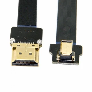 WRIARICH CYFPV 90 Degree Up Angled FPV Micro HDMI Male to HDMI Male Flat Cable 50cm for FPV HDTV Multicopter Aerial Photography (0.2M) WRIARICH CYFPV 90 Degree Up Angled FPV Micro HDMI Male to HDMI Male Flat Cable 50cm for FPV HDTV Multicopter Aerial Photography (0.2M)
