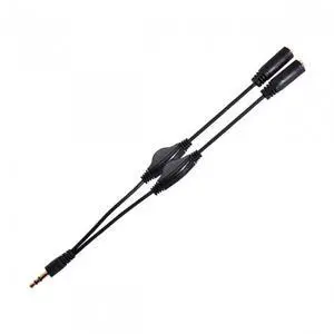 WRIARICH 3.5mm Stereo Male to Double 3.5mm Female Audio Headphone Y Splitter Cable with Volume Control Switch WRIARICH 3.5mm Stereo Male to Double 3.5mm Female Audio Headphone Y Splitter Cable with Volume Control Switch