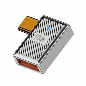 WRIARICH USB-C USB 3.1 Type-C Male to USB 3.0 A Female 10Gbps OTG Data 120W Power Left Right Angled Adapter Alloy Shell Mecha Cyberpunk Style WRIARICH USB-C USB 3.1 Type-C Male to USB 3.0 A Female 10Gbps OTG Data 120W Power Left Right Angled Adapter Alloy Shell Mecha Cyberpunk Style
