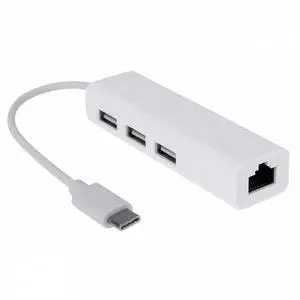 WRIARICH UC-108-HUB USB 3.1 Type C USB-C Multiple 3 Ports Hub with Ethernet Network LAN Adapter For MacLaptop WRIARICH UC-108-HUB USB 3.1 Type C USB-C Multiple 3 Ports Hub with Ethernet Network LAN Adapter For MacLaptop