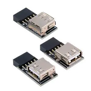 WRIARICH 3pcs/set 9Pin/10Pin Motherboard Front Panel Header Female to Single USB 2.0 Female Adapter Vertical Angled Type 90 Degree WRIARICH 3pcs/set 9Pin/10Pin Motherboard Front Panel Header Female to Single USB 2.0 Female Adapter Vertical Angled Type 90 Degree