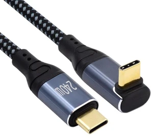 WRIARICH 0.5M USB-C 240W Type-C Cable 480Mbps 48V 5A Up Down Angled 90 Degree Compatible with USB2.0 100W Charging for Laptop Tablet Phone WRIARICH 0.5M USB-C 240W Type-C Cable 480Mbps 48V 5A Up Down Angled 90 Degree Compatible with USB2.0 100W Charging for Laptop Tablet Phone