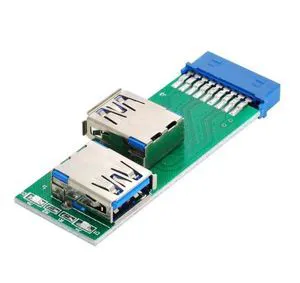WRIARICH Dual Side USB 3.0 A Type Female to Motherboard 20Pin 19 Pin Box Header Slot Adapter PCBA with LED WRIARICH Dual Side USB 3.0 A Type Female to Motherboard 20Pin 19 Pin Box Header Slot Adapter PCBA with LED