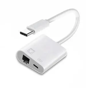 WRIARICH Type C USB-C to 100Mbps Networking RJ45 with PD Power Charge Adapter Compatible with Laptop Tablet Phone WRIARICH Type C USB-C to 100Mbps Networking RJ45 with PD Power Charge Adapter Compatible with Laptop Tablet Phone