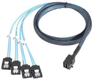 WRIARICH Internal Mini SAS SFF-8643 Host to 4 SATA 7pin Target Hard Disk 6Gbps Data Server Raid Cable 50cm SF-074-0.5M WRIARICH Internal Mini SAS SFF-8643 Host to 4 SATA 7pin Target Hard Disk 6Gbps Data Server Raid Cable 50cm SF-074-0.5M