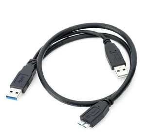 WRIARICH Dual USB3.0 A Male to Micro USB 3.0 Y cable with Extra Power for Mobile HDD U3-029-0.5M WRIARICH Dual USB3.0 A Male to Micro USB 3.0 Y cable with Extra Power for Mobile HDD U3-029-0.5M