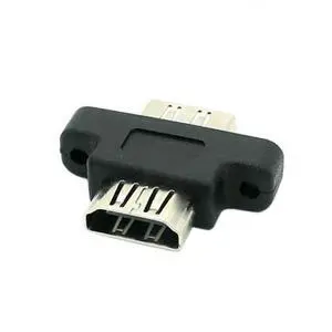 WRIARICH HD-087 HDMI Female To HDMI 1.4 Female Extension Extender Coupler Adapter with Panel Mount Holes WRIARICH HD-087 HDMI Female To HDMI 1.4 Female Extension Extender Coupler Adapter with Panel Mount Holes