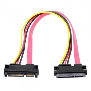 WRIARICH SATA III 3.0 7+15 22 Pin SATA Male to Female Data Power Extension Cable 30cm Red Color WRIARICH SATA III 3.0 7+15 22 Pin SATA Male to Female Data Power Extension Cable 30cm Red Color