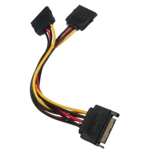 WRIARICH SATA II Hard Disk Power Male to 2 Female Splitter Y 1 to 2 Extension Cable WRIARICH SATA II Hard Disk Power Male to 2 Female Splitter Y 1 to 2 Extension Cable