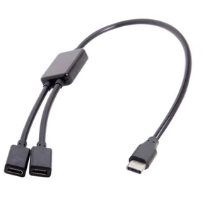 WRIARICH UC-127 Type-C to Dual Ports USB-C Female Hub Cable For Laptop PCMouseFlash Disk WRIARICH UC-127 Type-C to Dual Ports USB-C Female Hub Cable For Laptop PCMouseFlash Disk