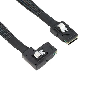 WRIARICH Ultra Slim Flat Right Angled 90 Degree Mini SAS 36pin SFF-8087 to 8087 Data Raid Cable 80cm WRIARICH Ultra Slim Flat Right Angled 90 Degree Mini SAS 36pin SFF-8087 to 8087 Data Raid Cable 80cm