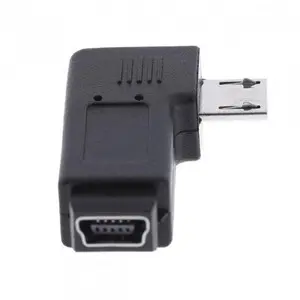 WRIARICH 90 Degree Right Angled Mini USB Female to Micro USB Male Data Sypc Power Adapter WRIARICH 90 Degree Right Angled Mini USB Female to Micro USB Male Data Sypc Power Adapter